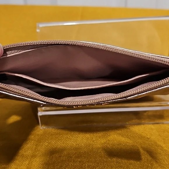 COACH Metallic Rose Gold Wristlet - Picture 10 of 12